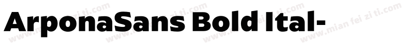 ArponaSans Bold Ital字体转换